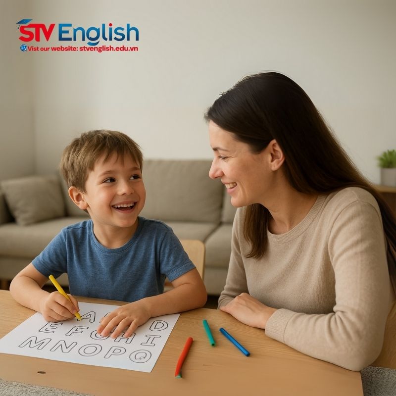 Bé 6 tuổi học tiếng Anh hiệu quả qua hoạt động tô màu. Bé 6 tuổi học tiếng Anh hiệu quả qua hoạt động tô màu.