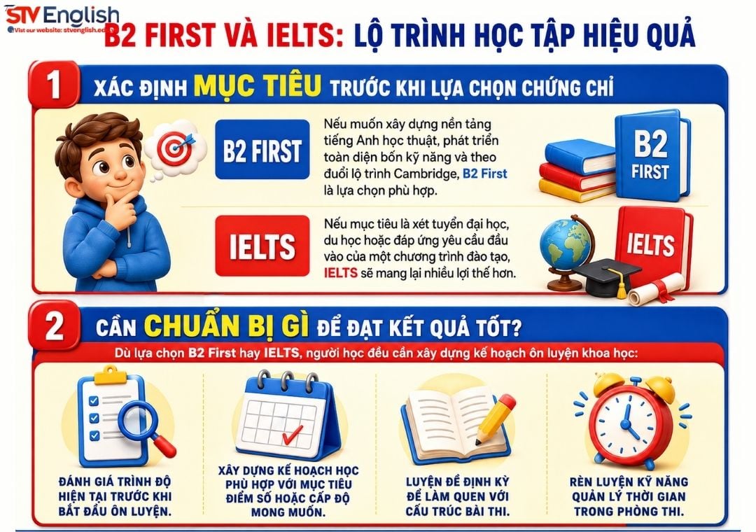 B2 First và IELTS: Lộ trình học tập hiệu quả B2 First và IELTS: Lộ trình học tập hiệu quả