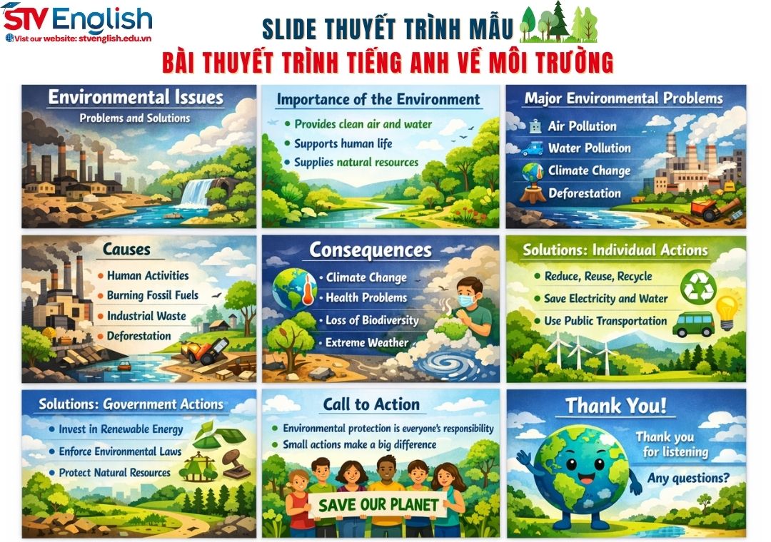 Bài thuyết trình tiếng Anh bằng Powerpoint về môi trường Bài thuyết trình tiếng Anh bằng Powerpoint về môi trường