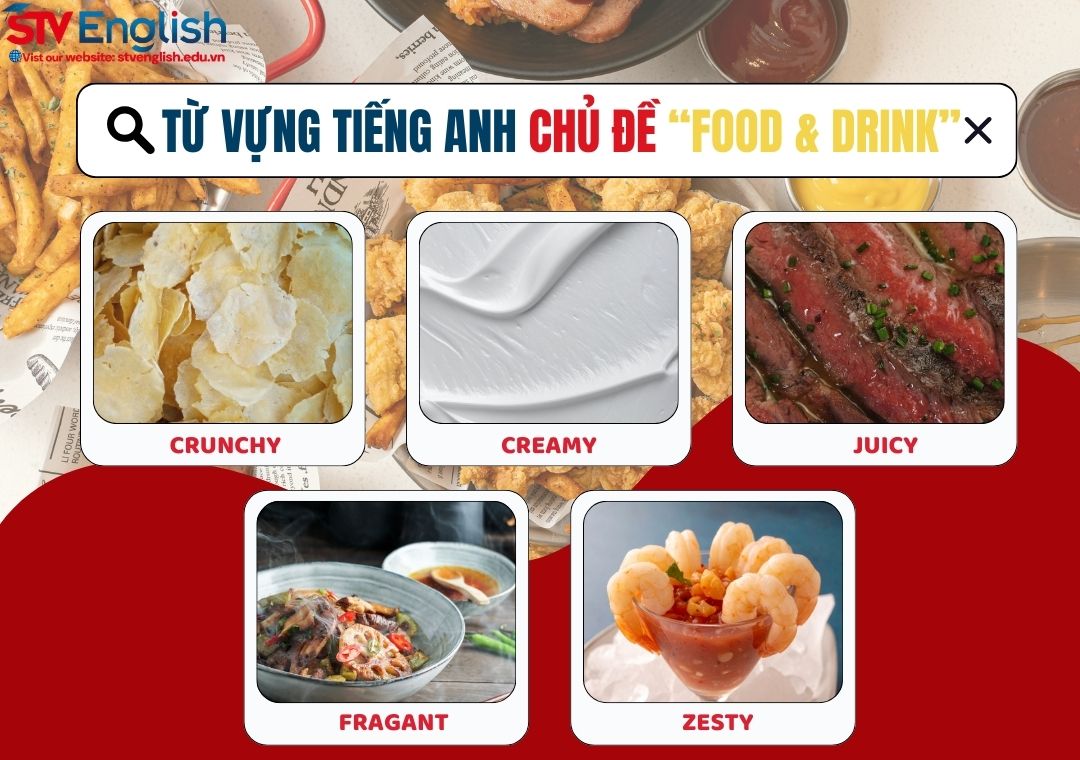 Từ vựng cho bài thuyết trình tiếng Anh Food and Drink Từ vựng cho bài thuyết trình tiếng Anh Food and Drink