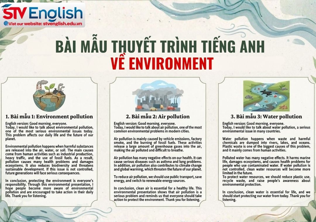 Bài thuyết trình tiếng Anh về Environment Bài thuyết trình tiếng Anh về Environment