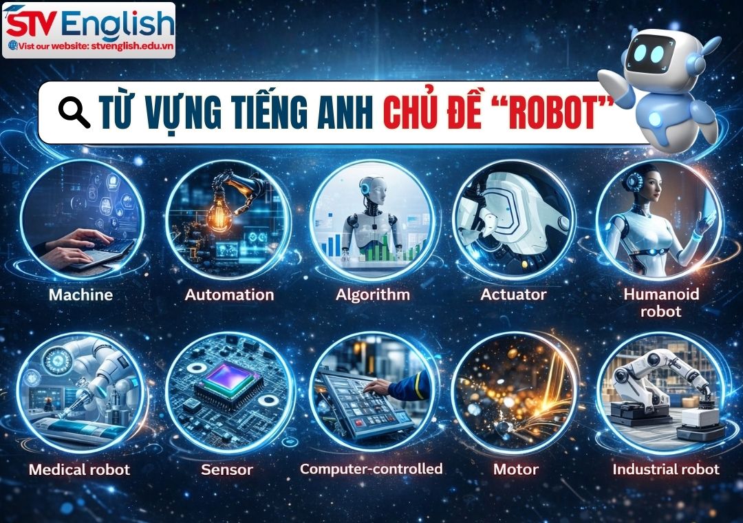 Từ vựng cho bài thuyết trình về Robot bằng tiếng Anh Từ vựng cho bài thuyết trình về Robot bằng tiếng Anh