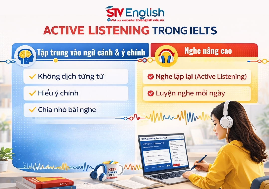 Cách luyện Listening IELTS chủ động Cách luyện Listening IELTS chủ động