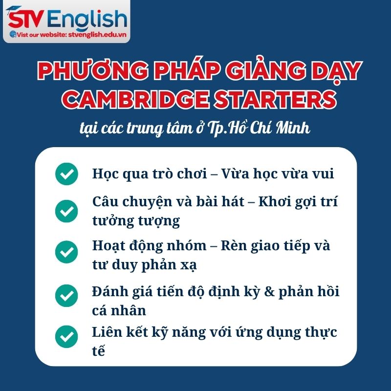 Tìm hiểu phương pháp giảng dạy Cambridge Starters tại Hồ Chí Minh Tìm hiểu phương pháp giảng dạy Cambridge Starters tại Hồ Chí Minh