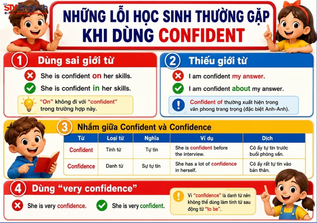 Những lỗi thường gặp khi dùng confident Những lỗi thường gặp khi dùng confident