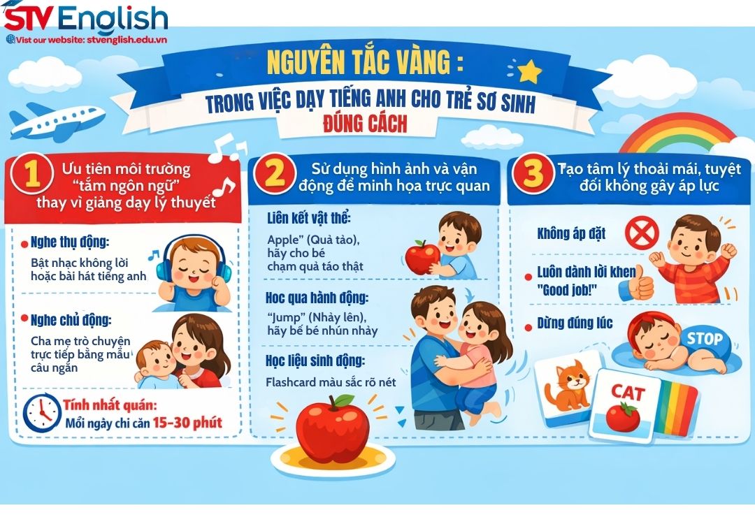 Dạy tiếng Anh cho trẻ sơ sinh 0–2 tuổi hiệu quả - Giúp bé phát triển toàn diện Dạy tiếng Anh cho trẻ sơ sinh 0–2 tuổi hiệu quả - Giúp bé phát triển toàn diện