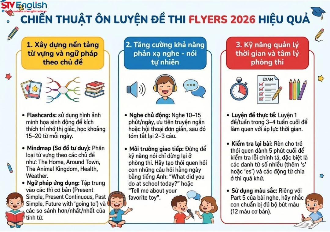 Chiến thuật ôn luyện đề thi Flyers 2026 Chiến thuật ôn luyện đề thi Flyers 2026