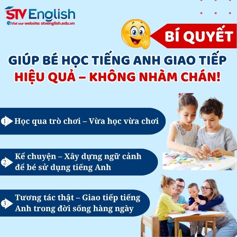 Bí quyết giúp bé giao tiếp tiếng Anh hiệu quả không nhàm chán Bí quyết giúp bé giao tiếp tiếng Anh hiệu quả không nhàm chán