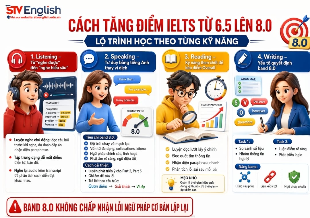 How to improve your IELTS Score từ 6.5 lên 8.0 How to improve your IELTS Score từ 6.5 lên 8.0