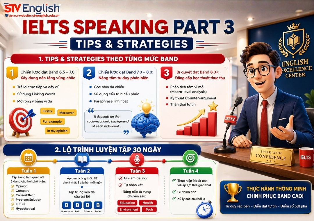 IELTS Speaking Part 3 Tips & Strategies Band 8+ IELTS Speaking Part 3 Tips & Strategies Band 8+