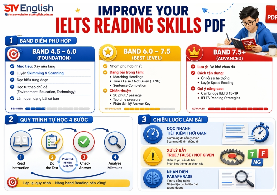 Improve Your IELTS Reading Skills PDF Free Download (Answer Key + Audio) Improve Your IELTS Reading Skills PDF Free Download (Answer Key + Audio)
