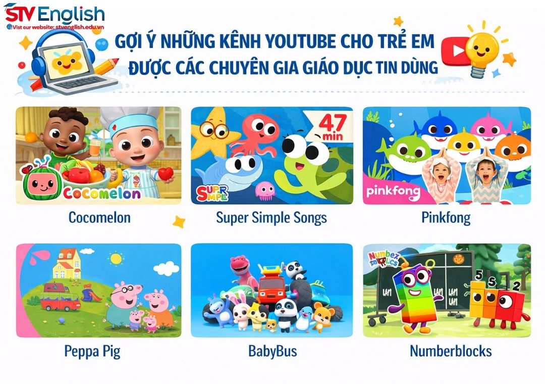 Bí quyết chọn kênh Youtube cho trẻ em học tiếng Anh hiệu quả Bí quyết chọn kênh Youtube cho trẻ em học tiếng Anh hiệu quả