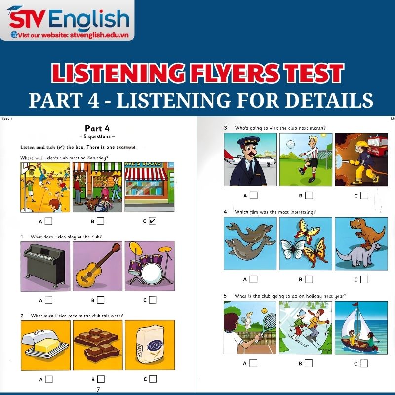 Listening Flyers - Test 1 - Part 4 Listening Flyers - Test 1 - Part 4