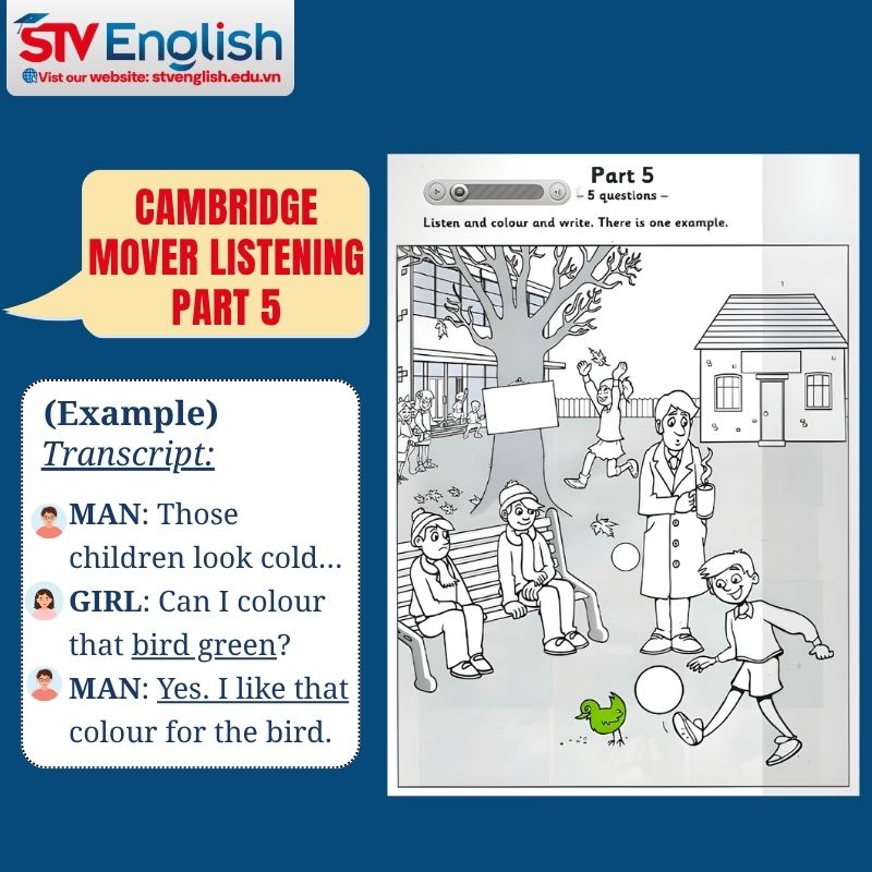 Cambridge Movers Listening Part 5 (Test 1) Cambridge Movers Listening Part 5 (Test 1)