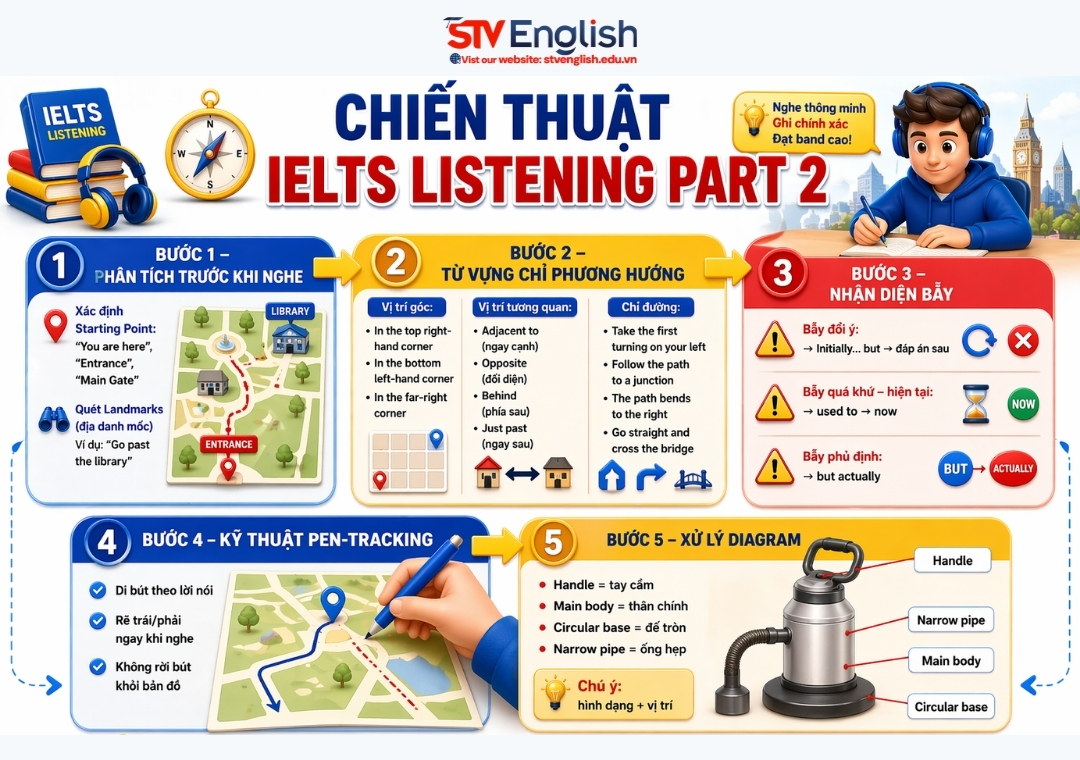 Chiến thuật luyện IELTS Listening Part 2 Chiến thuật luyện IELTS Listening Part 2