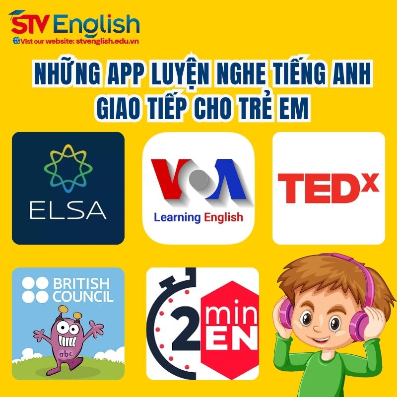 App luyện nghe tiếng Anh giao tiếp nâng cao cho trẻ em App luyện nghe tiếng Anh giao tiếp nâng cao cho trẻ em