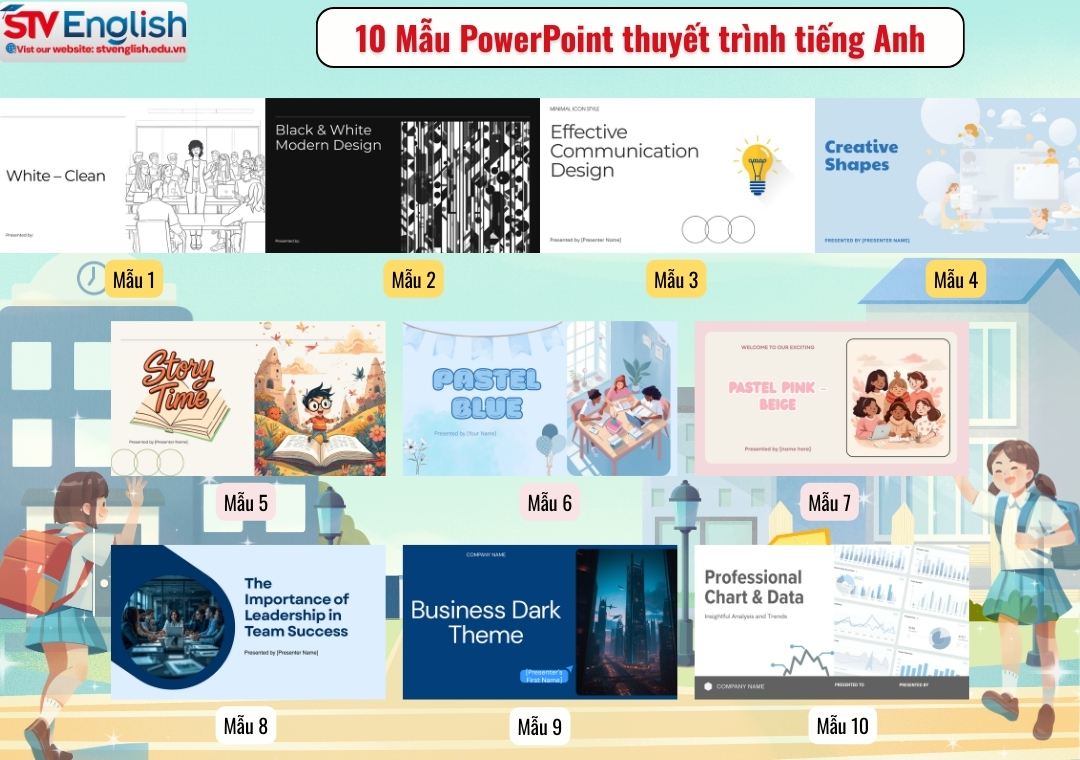Mẫu PowerPoint thuyết trình tiếng Anh: 10 mẫu hiện đại – tối giản Mẫu PowerPoint thuyết trình tiếng Anh: 10 mẫu hiện đại – tối giản
