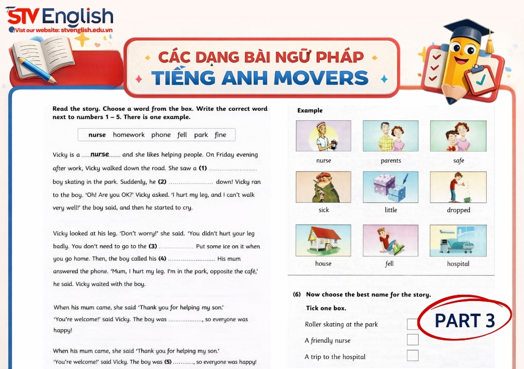 Ngữ pháp tiếng Anh Movers - Part 3 Ngữ pháp tiếng Anh Movers - Part 3
