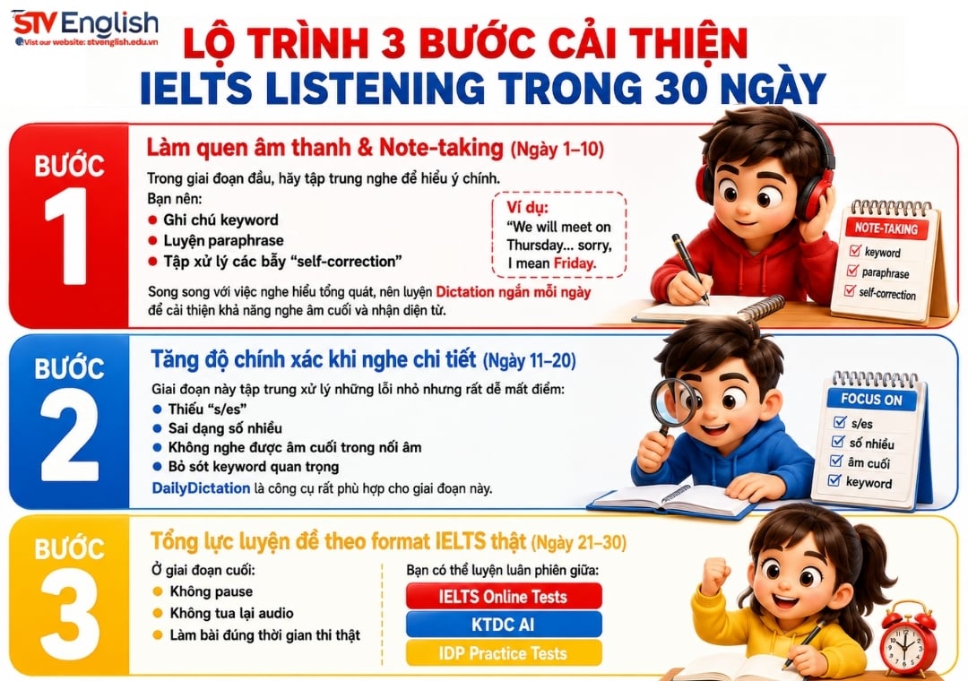Tổng hợp lộ trình và nguồn luyện Listening IELTS Online miễn phí 2025 Tổng hợp lộ trình và nguồn luyện Listening IELTS Online miễn phí 2025