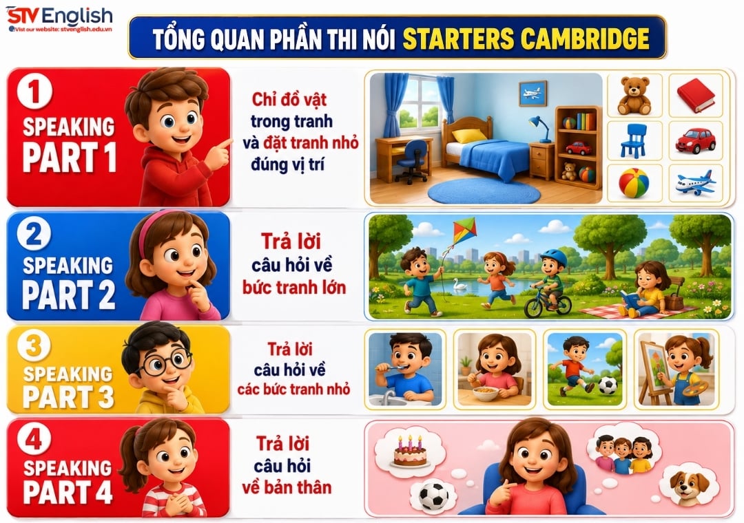Tổng quan phần thi nói Starters of Cambridge Tổng quan phần thi nói Starters of Cambridge