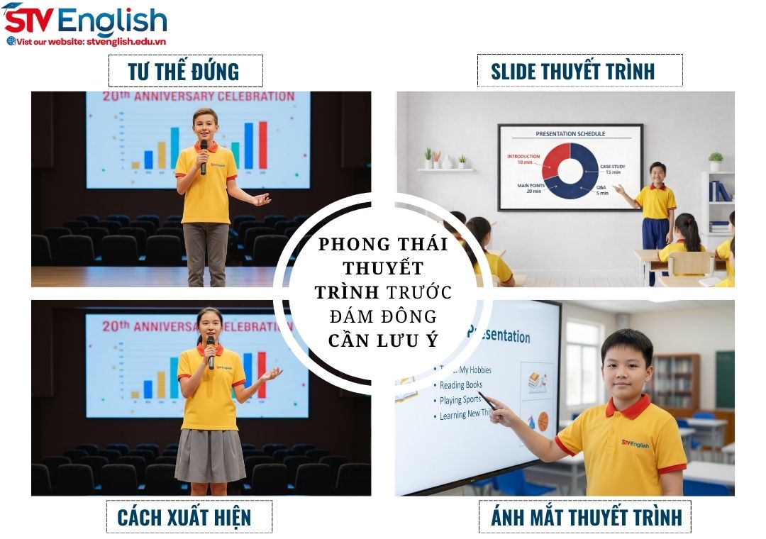 Phong thái thuyết trình trước đám đông: Bí quyết tạo ấn tượng đầu tiên Phong thái thuyết trình trước đám đông: Bí quyết tạo ấn tượng đầu tiên