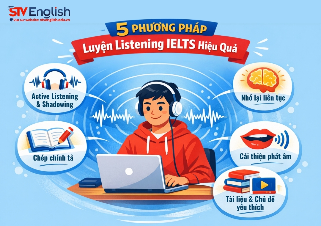 5 phương pháp luyện Listening IELTS nhanh chóng, hiệu quả 5 phương pháp luyện Listening IELTS nhanh chóng, hiệu quả