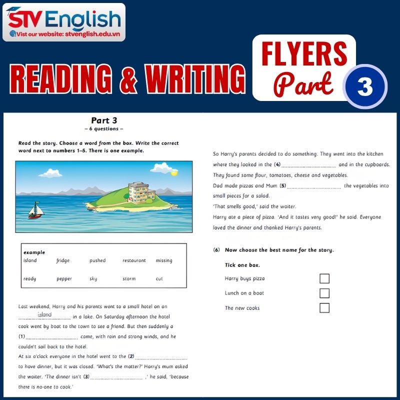 Reading & Writing Flyers: Part 3 - Fill in the words in the paragraph from the given list Reading & Writing Flyers: Part 3 - Fill in the words in the paragraph from the given list