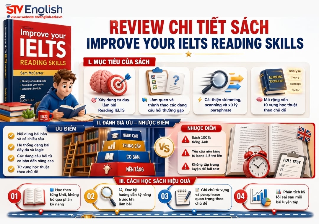 Review chi tiết sách Improve Your IELTS Reading Skills Review chi tiết sách Improve Your IELTS Reading Skills