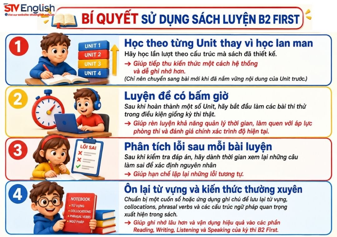 Bí quyết sử dụng sách luyện B2 First Bí quyết sử dụng sách luyện B2 First
