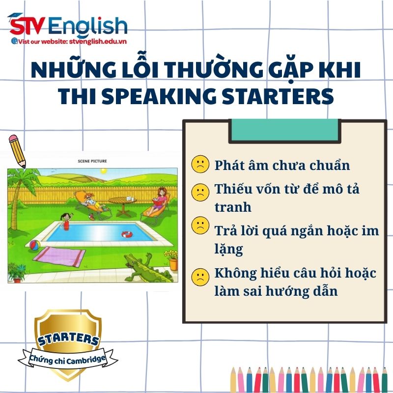 Lỗi thường gặp trong phần thi Speaking Starters. Lỗi thường gặp trong phần thi Speaking Starters.
