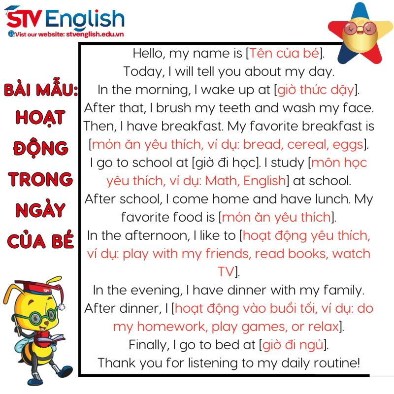 Thuyết trình tiếng Anh cho bé mới bắt đầu: Bài thuyết trình mẫu Thuyết trình tiếng Anh cho bé mới bắt đầu: Bài thuyết trình mẫu