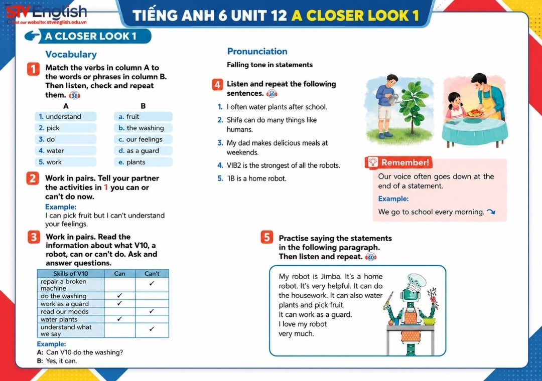 Tiếng Anh 6 Unit 12 A Closer Look 1 (Global Success trang 60 tập 2) Tiếng Anh 6 Unit 12 A Closer Look 1 (Global Success trang 60 tập 2)