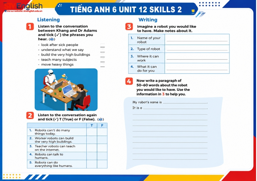 Tiếng Anh 6 Unit 12 skills 2 (trang 65, tập 2) Tiếng Anh 6 Unit 12 skills 2 (trang 65, tập 2)