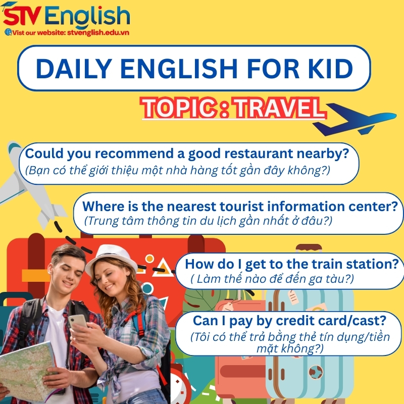 Tiếng anh giao tiếp cho trẻ em: Chủ đề Travel Tiếng anh giao tiếp cho trẻ em: Chủ đề Travel
