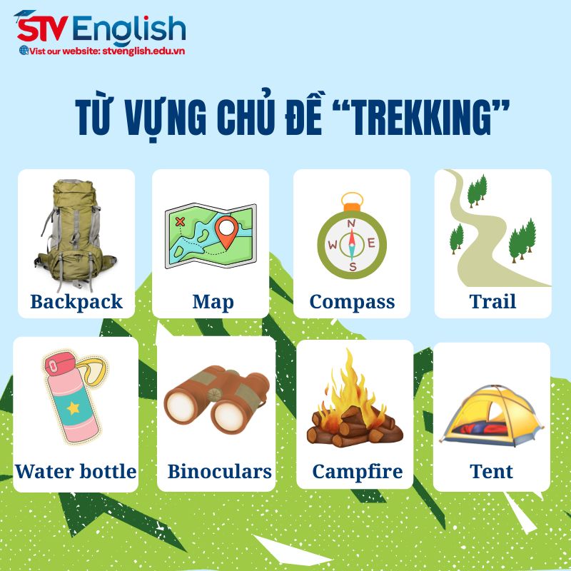 Từ vựng tiếng Anh giao tiếp cho bé: Chủ đề “Trekking” Từ vựng tiếng Anh giao tiếp cho bé: Chủ đề “Trekking”