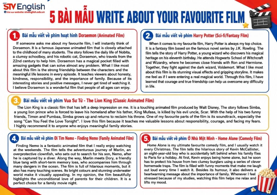 5 bài mẫu write about your favourite film 5 bài mẫu write about your favourite film