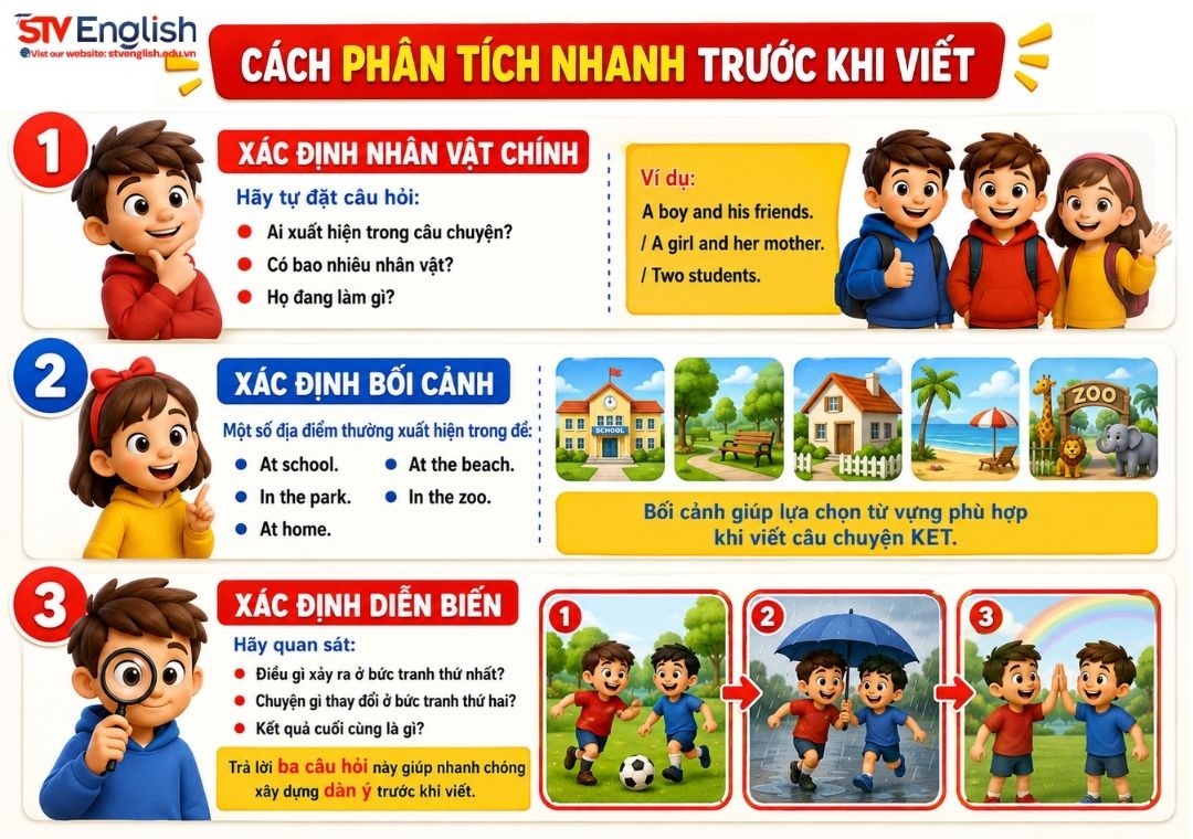 Writing KET Part 7: Cách phân tích nhanh trước khi viết Writing KET Part 7: Cách phân tích nhanh trước khi viết