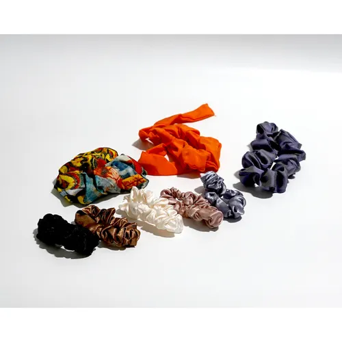 Dây cột tóc lụa độc lạ 7 màu khác nhau cho nàng điệu cả tuần