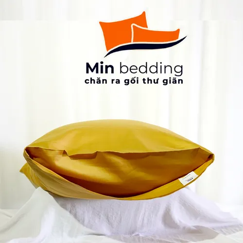 Vỏ gối nằm cotton trơn Min Bedding cao cấp thoải mái, phong cách tối giản