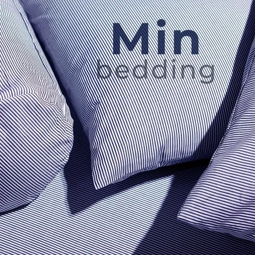 Vỏ gối nằm cotton sọc xanh nhí Min Bedding Khách sạn, Homestay, Văn phòng