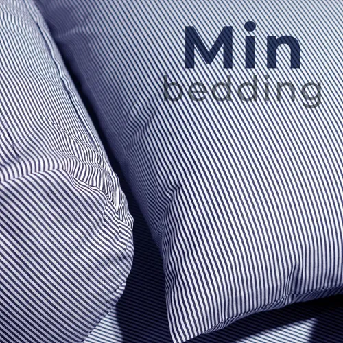 Vỏ gối nằm cotton sọc xanh nhí Min Bedding Khách sạn, Homestay, Văn phòng