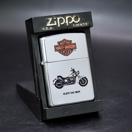 ZIPPO XƯA 1994 - HÀNG XƯA THẬP NIÊN 90s _ CHỦ ĐỀ XE MÁY FLSTF FAT BOY