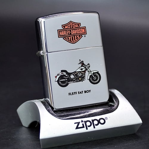 ZIPPO XƯA 1994 - HÀNG XƯA THẬP NIÊN 90s _ CHỦ ĐỀ XE MÁY FLSTF FAT BOY