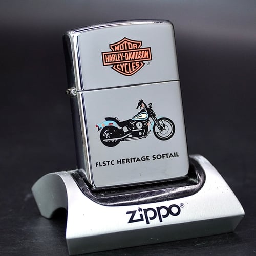 ZIPPO XƯA 1994 - HÀNG XƯA THẬP NIÊN 90s _ CHỦ ĐỀ XE MÁY FLSTC HERITAGE SOFTAIL