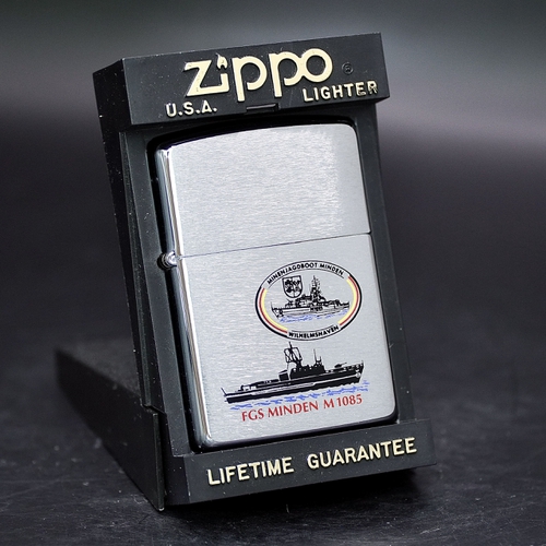 ZIPPO XƯA 1995 - HÀNG XƯA THẬP NIÊN 90s _ CHỦ ĐỀ TÀU CHIẾN FGS MINDEN M 1085