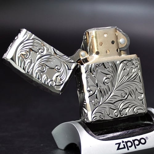 ZIPPO 2018 - HÀNG XUẤT NHẬT  _ CHỦ ĐỀ LẮC KÊ BẠC HOA VĂN FLORAL