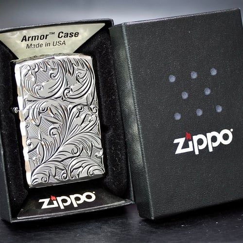 ZIPPO 2018 - HÀNG XUẤT NHẬT  _ CHỦ ĐỀ LẮC KÊ BẠC HOA VĂN FLORAL