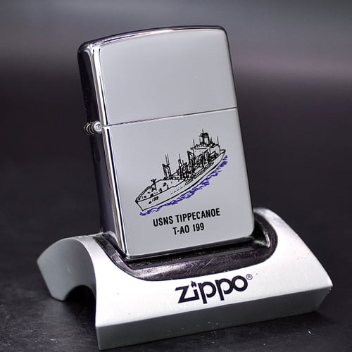 ZIPPO XƯA 2004 - HÀNG XƯA THẬP NIÊN 2000s _ CHỦ ĐỀ TÀU CHIẾN TIPPECANOE T-A0 199