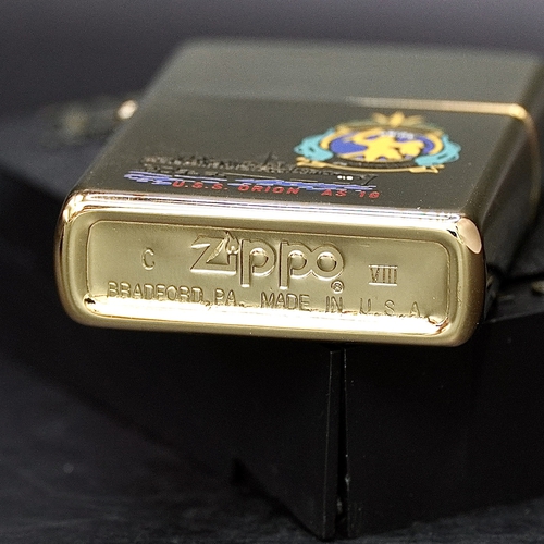 ZIPPO XƯA 1992 - HÀNG XƯA THẬP NIÊN 90s _ CHỦ ĐỀ TÀU CHIẾN GOLD PLATED ORION AS18