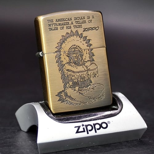 ZIPPO XƯA 1995 - HÀNG XƯA THẬP NIÊN 90s _ CHỦ ĐỀ THỔ DÂN